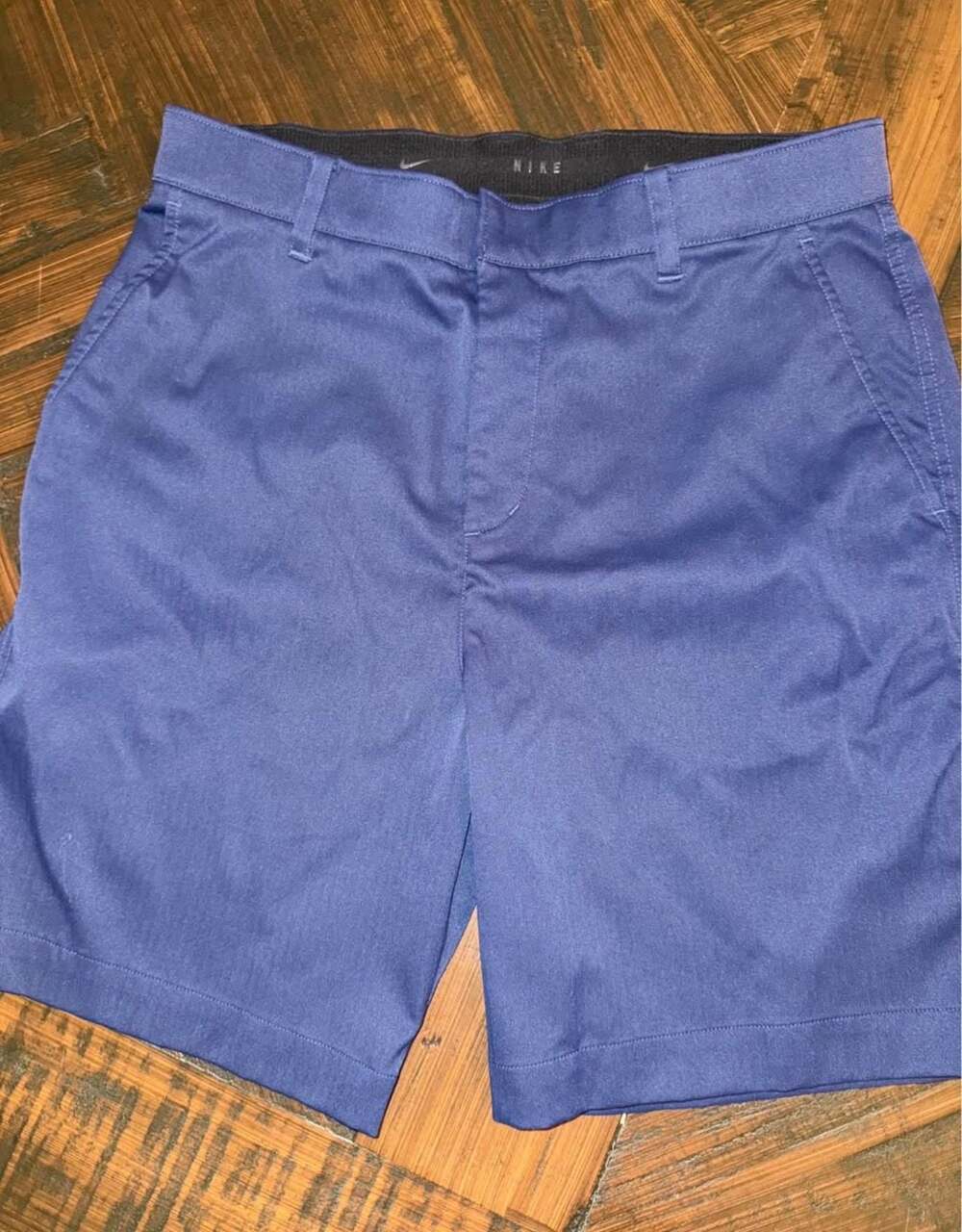Nike Men's Blue Performance Flat-Front Golf Shorts